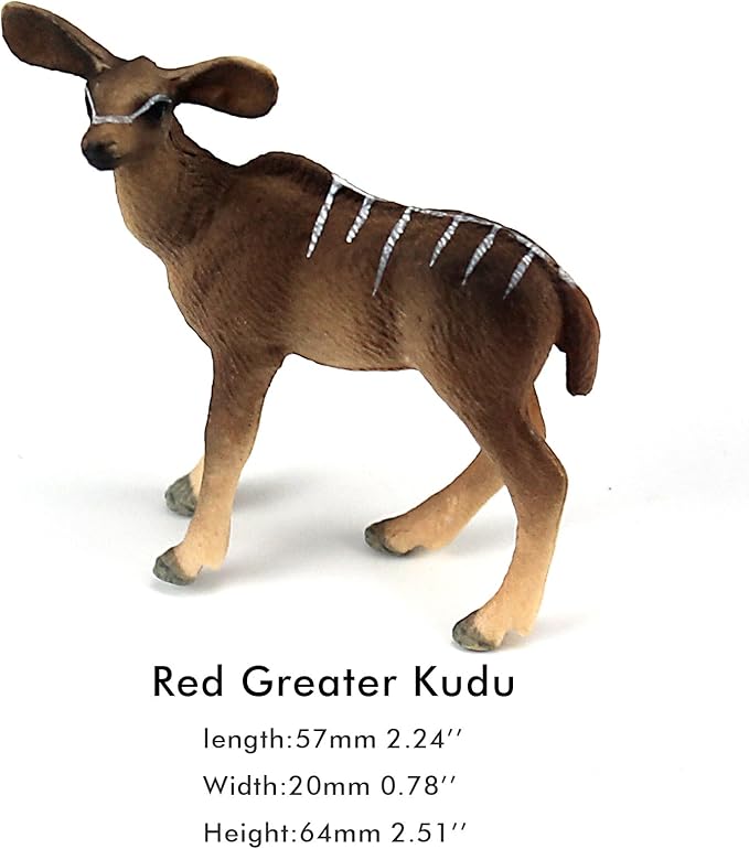 FUNSHOWCASE African Jungle Animals Toy Antelopes Figure Realistic Plastic Figurine Playset Lot 5-Piece