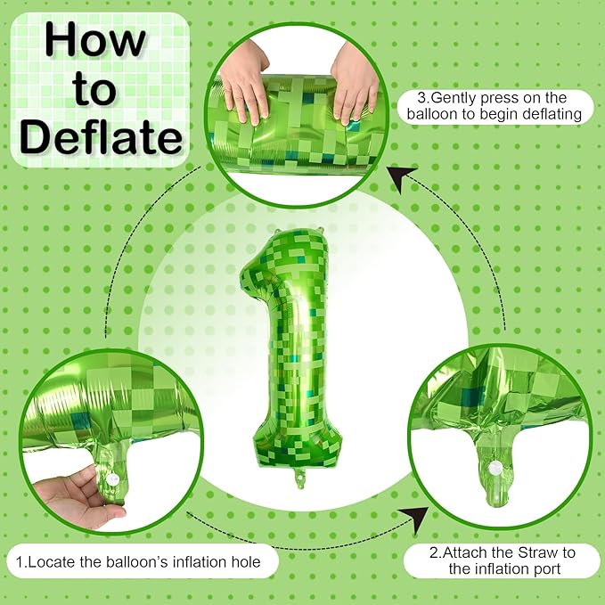 17th Birthday Balloons for Boys, Large Lime Green Pixel Number 17 Balloon, 40 Inch Dark Kelly Green Foil 17 Balloon Number for Men17 Year Old Birthday Video Game Forest Patrick's Day Party Decorations