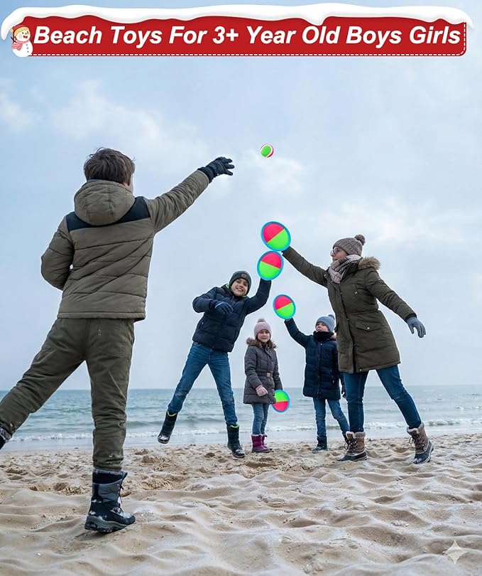 Qrooper Kids Toys Toss and Catch Game Set Valentines Day Gifts for Kids Toddler, Toys for 3 4 5 6 7 8 Year Old Boys Girls Birthday Gift, Yard Outdoor Games for Kid Ages 4-8 8-12 Beach Pool
