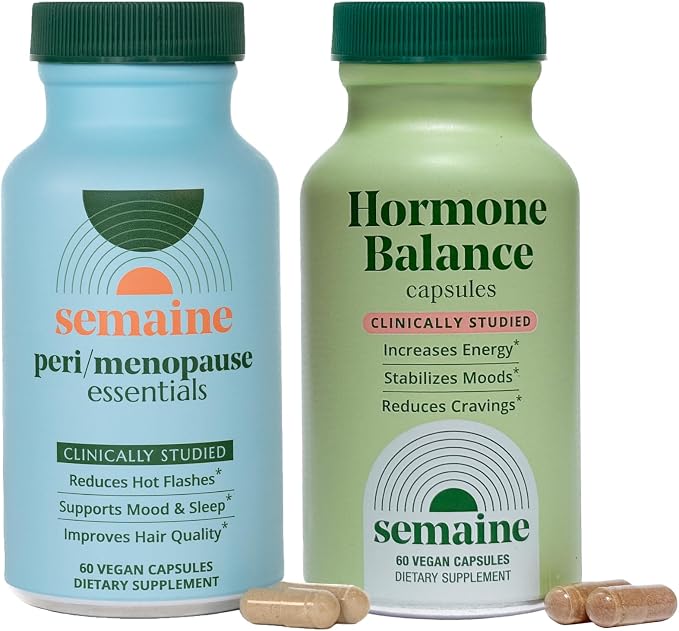 Semaine Hormone Protocol - Mood, Energy, Deeper Sleep, Hot Flashes & Skin Support, Clinically-Studied Ingredients - 1 Month