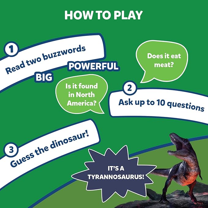 Skillmatics Guess in 10 Dinosaurs, Perfect for Boys, Girls, Kids, and Families Who Love Card Games, Toys, Travel Games, Gifts for Ages 8, 9, 10 & Up