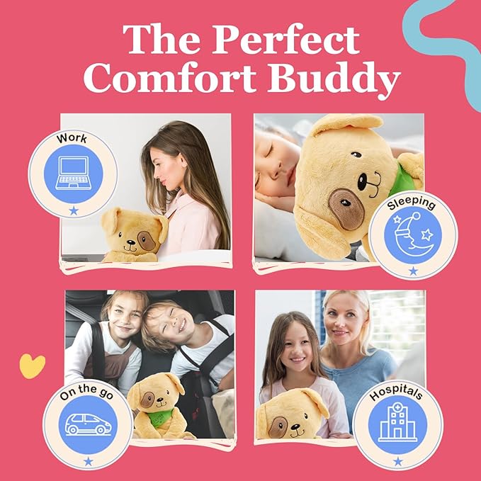 Lilly's Love Weighted Stuffed Animal, 5lb | Sensory Plush for Kids & Adults | Machine Washable Plushie w/Removable Inner | Calming Weighted Stuffed Animal for Anxiety, Dexter The Dog