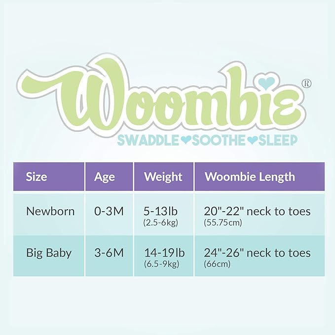 Woombie Convertible Baby Swaddle Blanket, Converts to Wearable Blanket for Babies Up to 6 Months, Twilight Stripes, 14-19 lbs