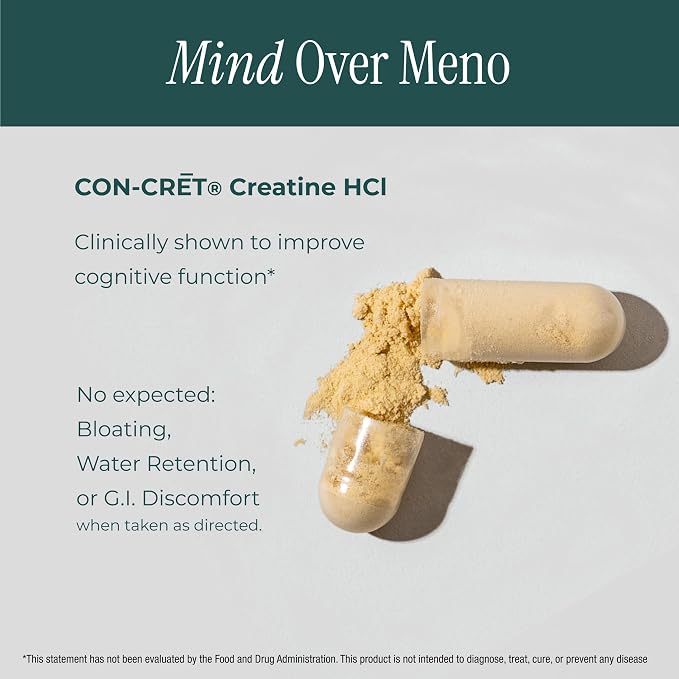 pH-D Feminine Health Creatine Menopause Relief, Brain Fog, Hot Flash, and Dryness Management, Menopause Pills (60 ct)