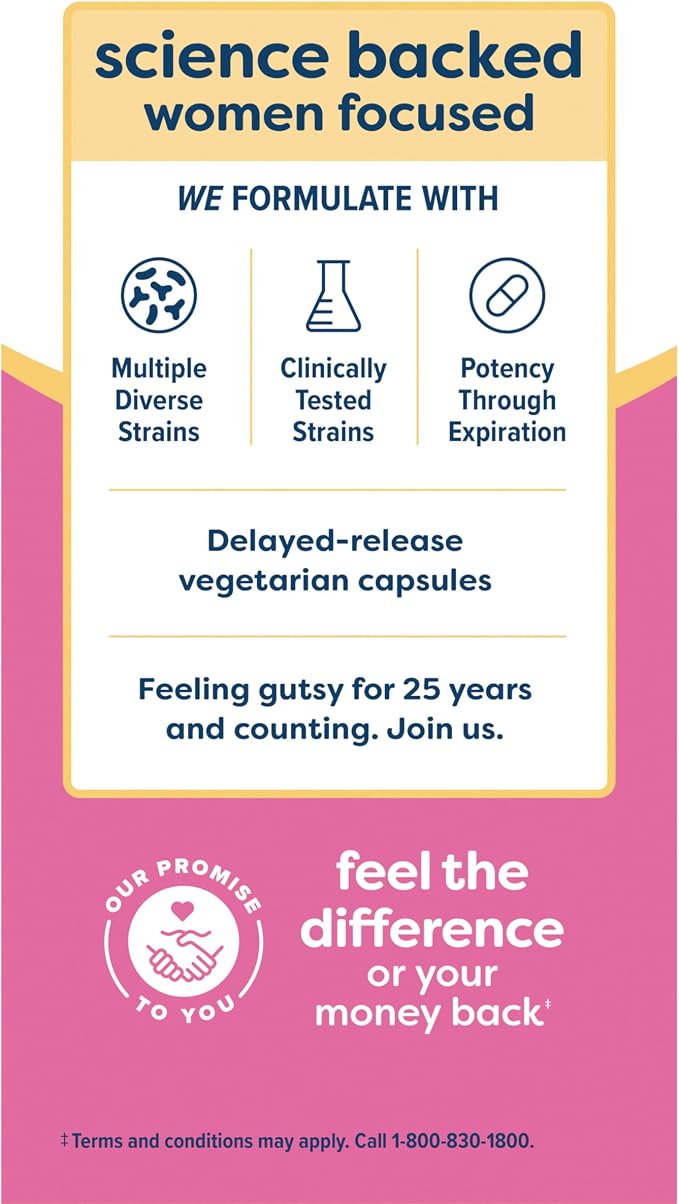 Renew Life Women's Probiotic Capsules, 50 Billion CFU Guaranteed, Supports pH Balance, Vaginal, Urinary, Digestive and Immune Health(2), L. Rhamnosus GG, Dairy, Soy and Gluten-Free, 60 Count | 60 Vegetarian Capsules | Supports Vaginal pH, Urinary, Dige...