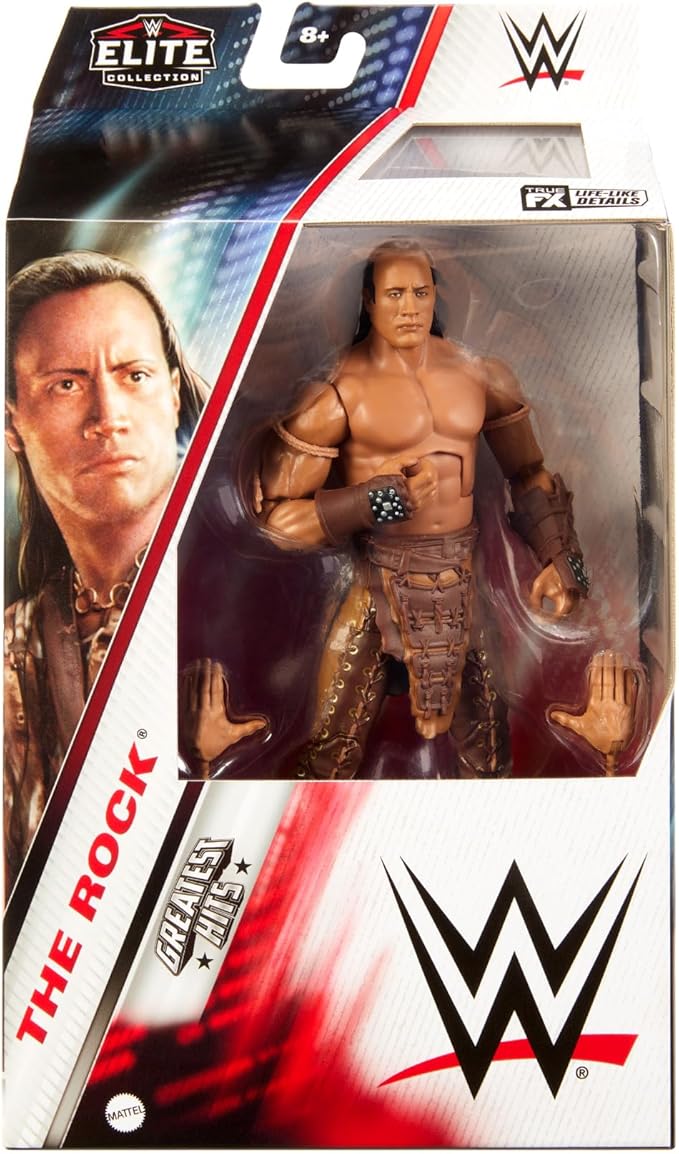 Mattel WWE Elite Action Figure & Accessories, 6-inch Collectible The Rock as the Scorpion King with 25 Articulation Points & Swappable Hands