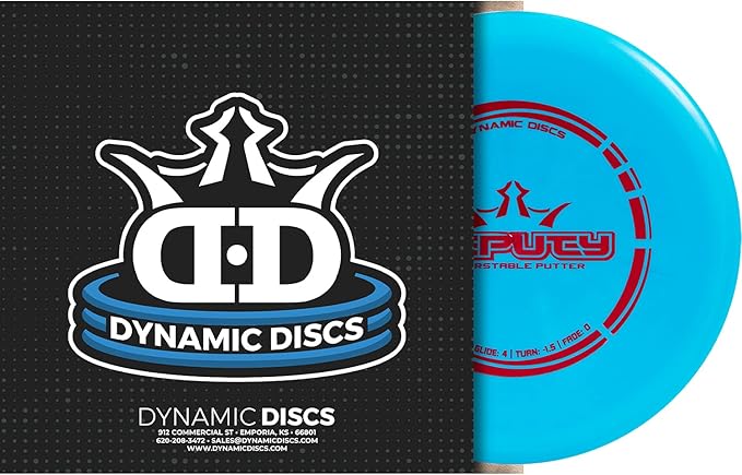 Dynamic Discs Prime Deputy Disc Golf Putter | Frisbee Golf Disc | Understable Putt and Approach Disc | Slim Beadless Profile | Stamp Colors Will Vary