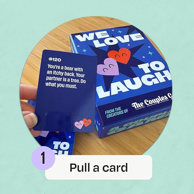 DSS Games We Love to Laugh [Couples Game for 2 Players | Hilarious Relationship Card Game for Date Night, Anniversaries, Game Night | Prime Deal | Couples Gift Idea, Try Not to Laugh]