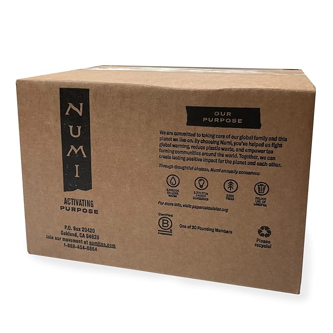 Numi - Organic Rooibos Tea, 100 Bulk Herbal Tea Bags, Caffeine Free