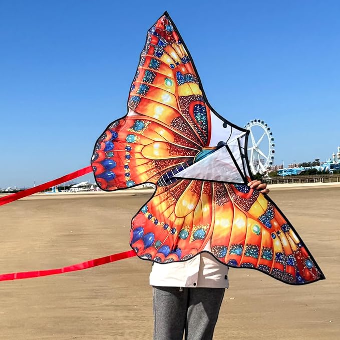 Mint's Colorful Life Butterfly Kite for Kids & Adults Easy to Fly, Large Single Line Kites with 300ft String Kite Handle