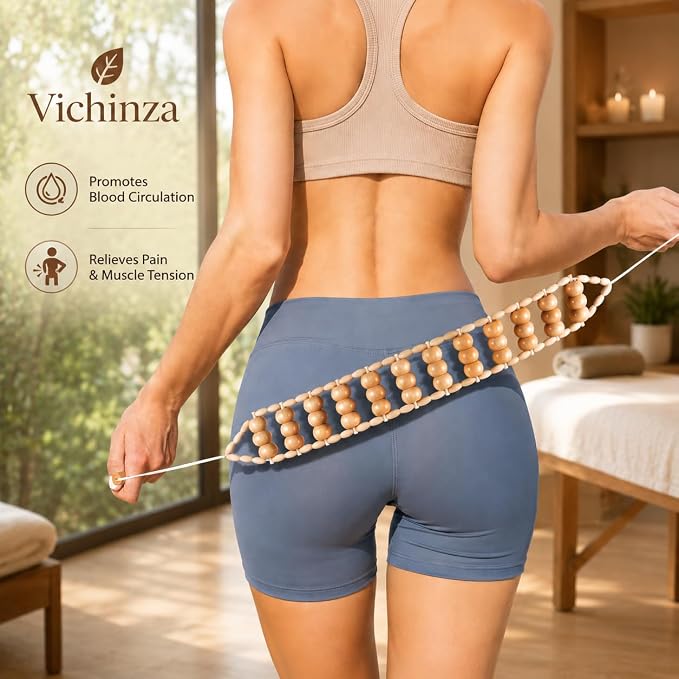 5PCS Wood Therapy Massage Tools Set, Maderoterapia Lymphatic Drainage Massager, Professional Maderoterapia Kit Cellulite Massager for Body Contouring,Relief Muscle， Gua Sha Facia Tools