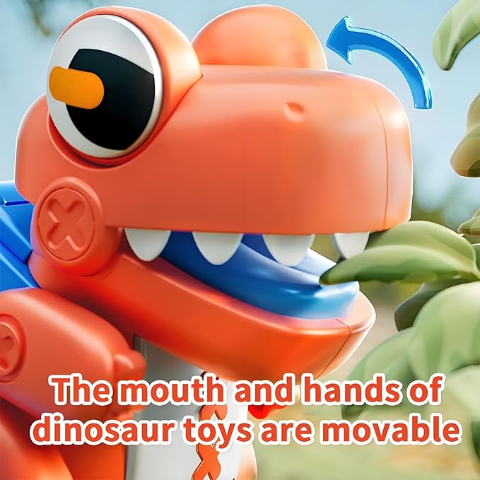 4 Pcs Toddler Dinosaur Toys for Kids 3-5,Dinosaur Toys for Ages 5-7,Walkable Dinosaur Wind Up Toys for Toddlers 3 4 5 6 7 8,Mini Dinosaur Figures Keychains Cute,Boys and Girls Easter Basket Stuffer