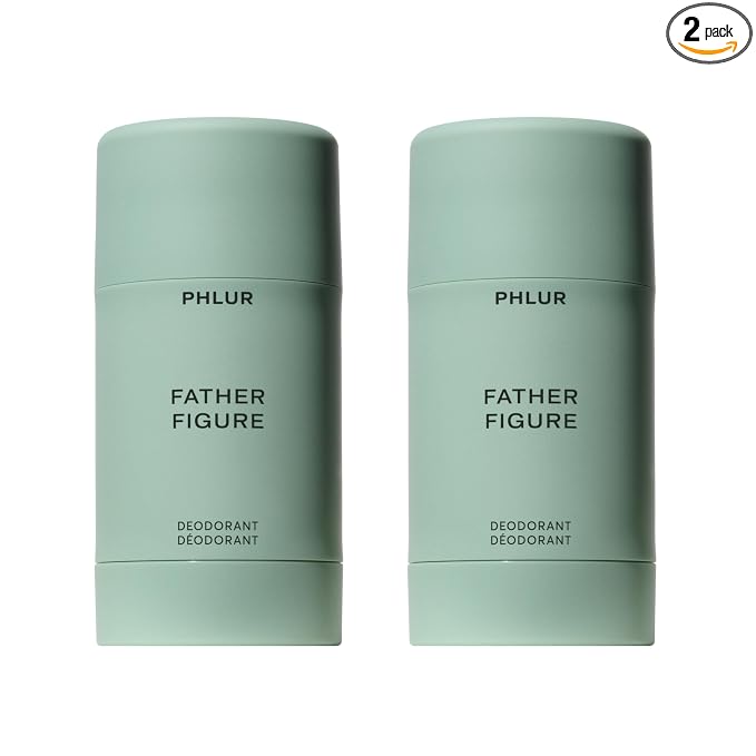 PHLUR Father Figure Natural Deodorant, 1.76 Oz (2-Pack) – Aluminum Free | Deodorant for Women & Men, Long Lasting Odor Protection with Vanilla, Fig and Sandalwood, Deodorant Stick