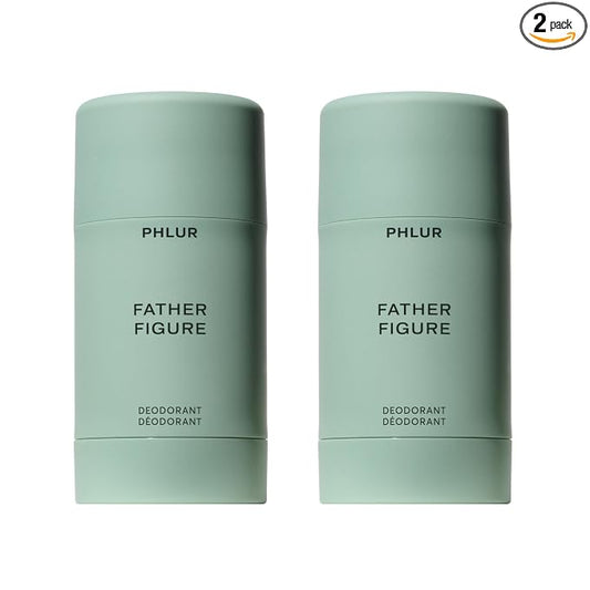 PHLUR Father Figure Natural Deodorant, 1.76 Oz (2-Pack) – Aluminum Free | Deodorant for Women & Men, Long Lasting Odor Protection with Vanilla, Fig and Sandalwood, Deodorant Stick