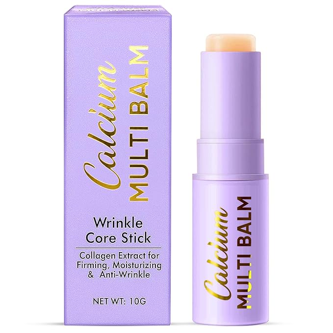 Calcium Multi Balm Stick - Collagen Moisturizing Cream Stick for Hydrating and Firming - Suitable for Eyes, Neck, and Face