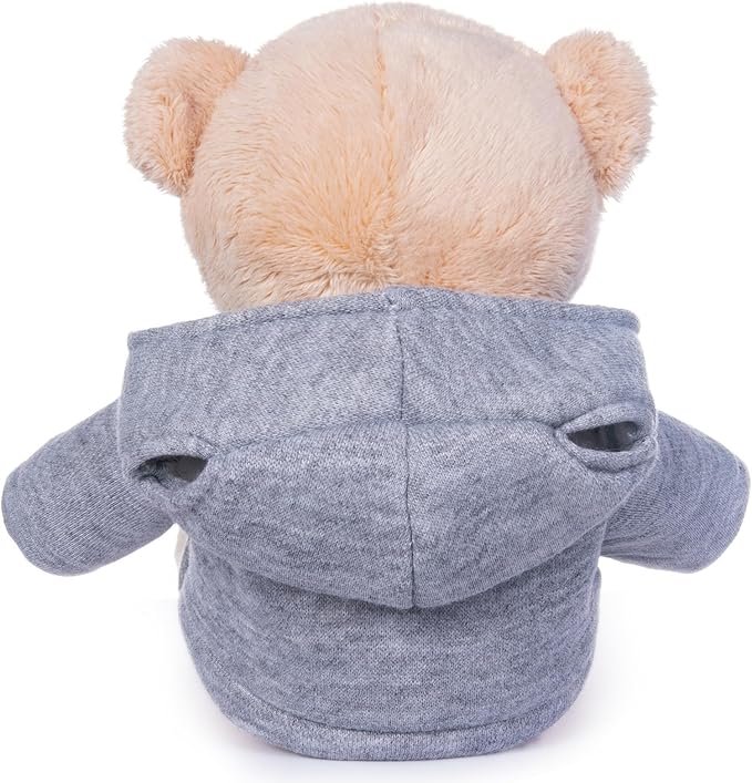 My OLi Plush Bear with Hoodie GET Well Soon - 7in Soft Stuffed Animal for Get Well Gifts Hospital Visits and Recovery Comfort