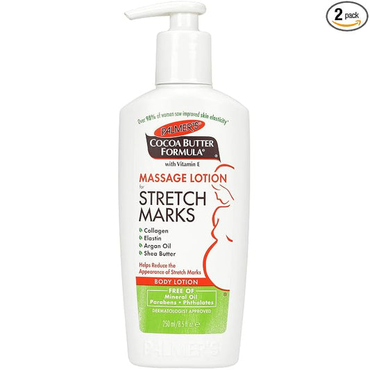 Palmer's Cocoa Butter Formula Massage Lotion For Stretch Marks with Vitamin E and Shea Butter Women Body Lotion, 8.5 Ounce (Pack of 2)