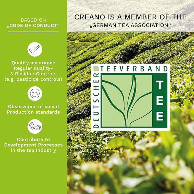 Creano Bloomning Tea Gift Set with Tea-Glass 7oz and 8 Tea-Flowers in Cup Size - Green Tea - Gift for Women, Mother, Tealovers