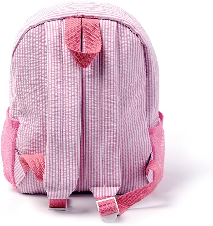 Toddler Backpack, Seersucker Preppy Backpack, Classic Cute Kids School Bookbag Preschool Kindergarten Children Bag