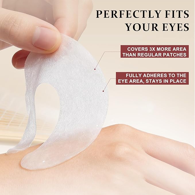 Ycz Under Eye Patches (60 ct) – Caffeine Eye Masks for Puffy Eyes, Dark Circles & Fine Lines, Hydrating Collagen Masks with Niacinamide for Depuffing, Anti-Aging 360° Full Eye Care, Gifts for Women