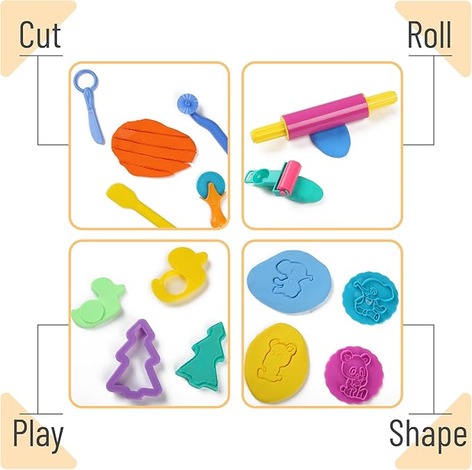 Mr. Pen- Play Dough Tools Kit, 45 Pcs, Playdough Toys, Playdough Sets for Kids, Playdough Accessories, Molds for Play Dough, Playdough Toys for Kids