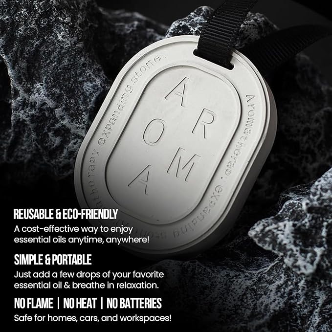 SINT Diatomite Aroma Stone, Non-Electric Ceramic Diffusers and Aromatherapy Fragrance, White Ceramic Diffusers in Car or Desk Office Decor and Small Bathroom at Home