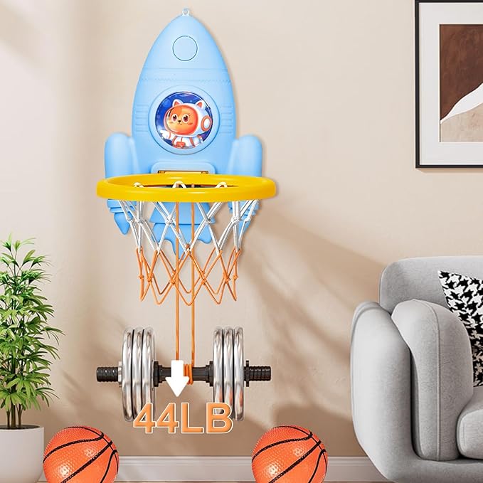 Mini Basketball Hoop with Balls and Pump for Kids Boys Girls Age 2 3 4 5 6,Toddlers Basketball Hoop for Indoor or Outdoor Play,Adjustable Height,Toys Gift for Childs
