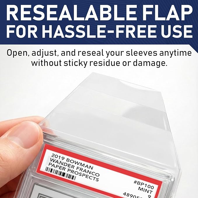 Invested Alliance PSA Slab Sleeves for Graded Cards | PSA Exact Fit Graded Card Sleeves, Resealable Slab Protector for TCG Collectors - Sports, Trading & Gaming.