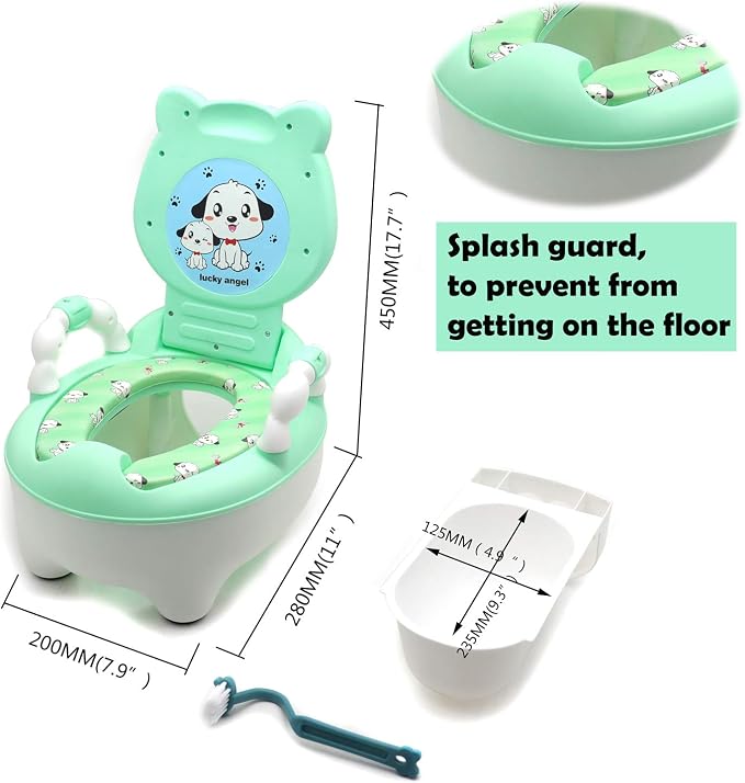 XKMT- Baby Kids Portable Bear Grean Potty Training Seat Toddler Portable Lovely Toilet Seat Stool Chair [P/N: ET-BABY003-GREEN]