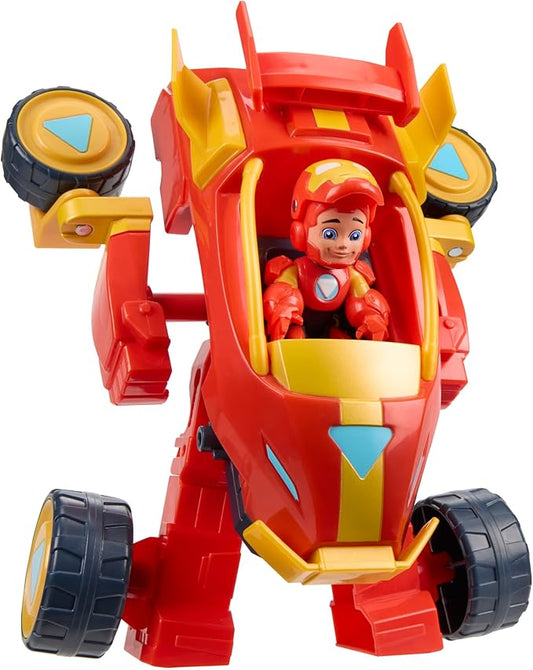 Marvel Iron Man and his Awesome Friends 2-in-1 Mech Suit & Vehicle, Action Figure & Toy Vehicle Set, 3-Inch-Scale Super Hero Toys, Ages 3+