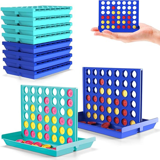 Pup Go 8-Pack Mini Pocket Sized 4 in a Row Board Game for Kids Ages 3+, Perfect Party Bag Fillers for Kid Classroom Prizes Rewards Unisex Kids Party Favour Toy School Fete Kids Prizes