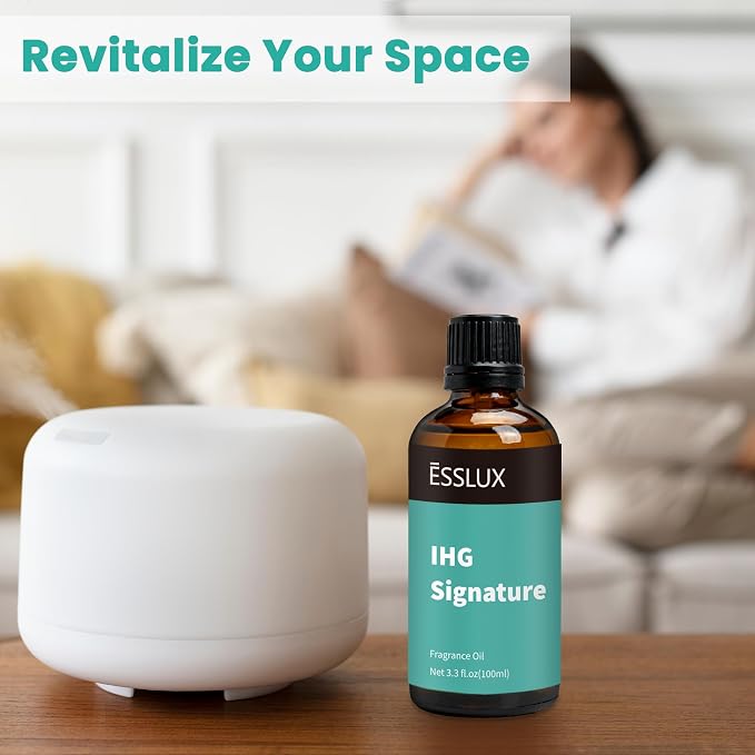 Hotel Diffuser Oil, ESSLUX 100ml 3.3 oz Luxury Hotel Fragrance Oil Diffuser Scents IHG Signature, Inspired by the InterContinental Hotels Scents, Massage, Candle Soap Making Scents, Perfume