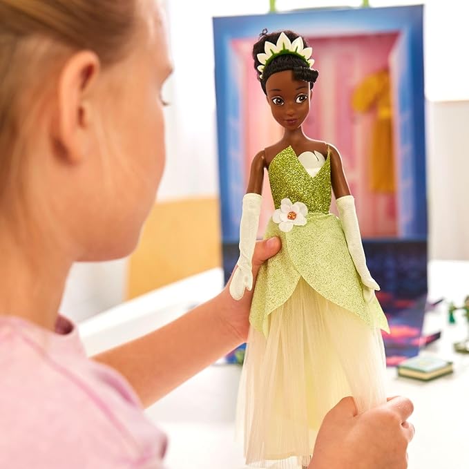 Disney Store Official Princess Story Doll - Tiana (11 Inches), Includes Coloring Book & Additional Dress, Classic Outfit, Toys for Girls