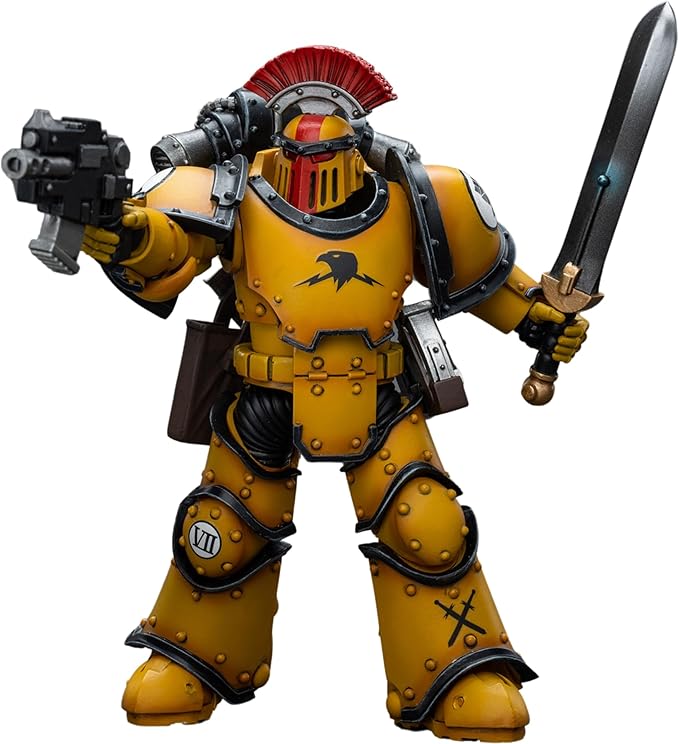 JOYTOY Warhammer 40,000 1/18 Action Figure Imperial Fists Legion MkIII Tactical Squad Sergeant with Power Sword Collection Model Christmas Birthday Gifts