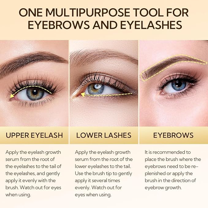 LANBENA Eyelash Growth Serum, Advanced Eyelash Treatment - Lash Serum for Eyebrow Growth, Supports Visible Lash Fullness & Length, Gentle for Daily Use, 4ml