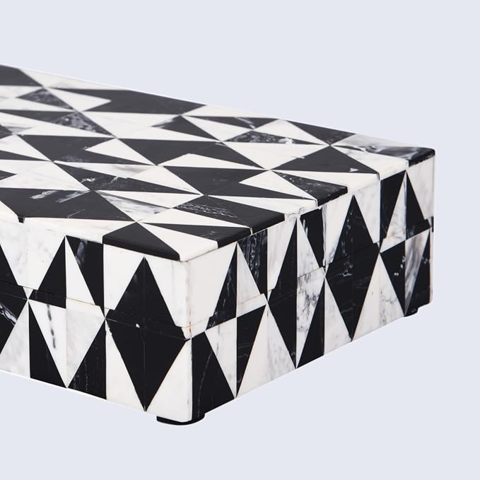 Handicrafts Home Decorative Keepsake Box 8x5 – Small Organizer Box with Lid, Boho Decorative Storage, Retro Memory Box, Unique Coffee Table Décor, Jewelry or Trinket Box, Modern Shelf Decorative Box