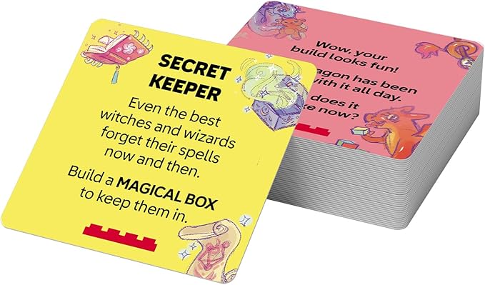 Lego Recreate Activity Cards – Magic | Fantasy Building Game with 30+ Activity Cards & 25 Lego Elements | Ages 6+