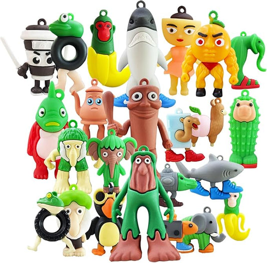 Italian Toys Set – Tralalero Tralala Collectible Figures & Tung Tung Sahur Desktop Decor, Unique Art Toys for Collectors, Stylish and Vibrant Desktop Accessories (24pcs)