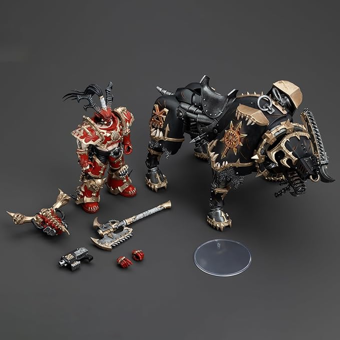 Pipigirl JoyToy GW 40K Genuine License 1:18 Action Figure, World Eaters Lord Invocatus, 4.96 inch Collectible Action Figures Sets