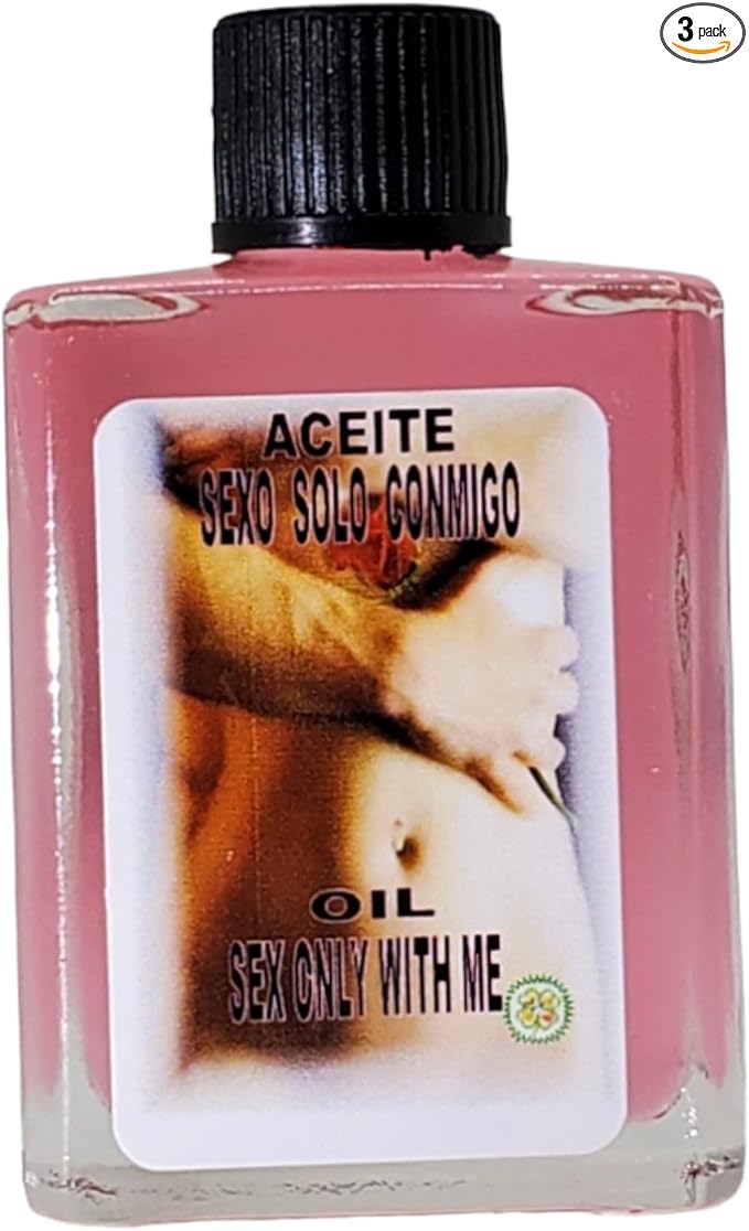 Sex only with me Oil (Sexo Solo Conmingo Aceite) Spiritual Candle Anointing Oil by CASA ESOTERICA MAGICK SPACE-0.5 FL OZ (3 Pack)