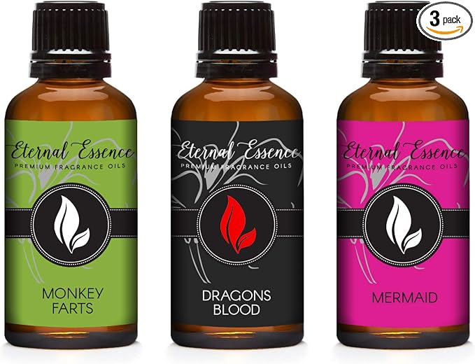 30ML - Trio (3) - Monkey Farts, Dragons Blood & Mermaid - Premium Fragrance Oil Trio - 30ML
