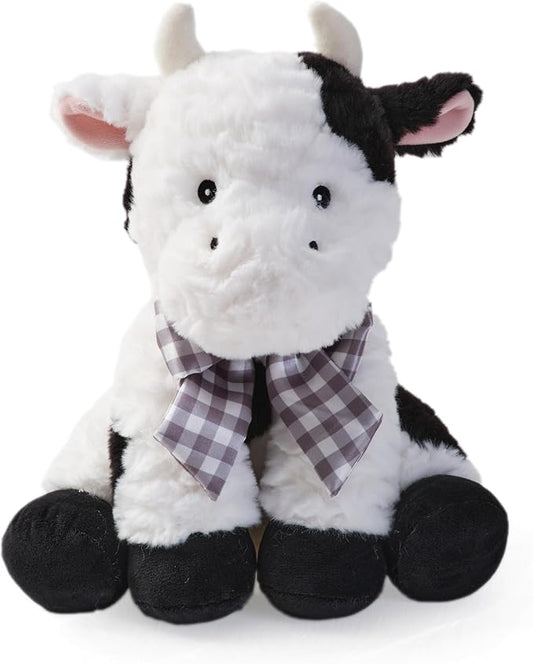 Bearington Collection Lil' Gilly 12 Inch Stuffed Cows Plush Toy - Cute Cow Stuffed Animal