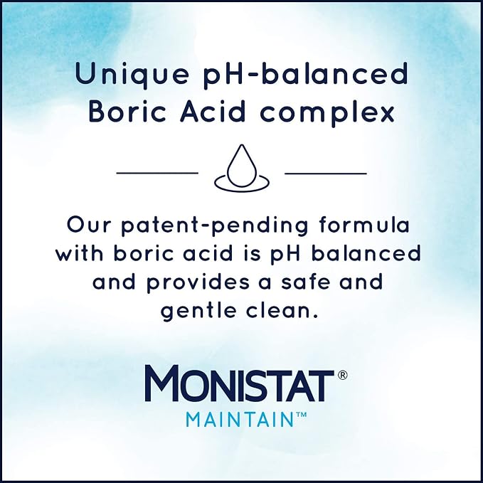 Monistat 7 Day Yeast Infection Treatment for Women, 7 Miconazole Cream Applications with Disposable Applicators + 10 fl oz Boric Acid Feminine Cleanser
