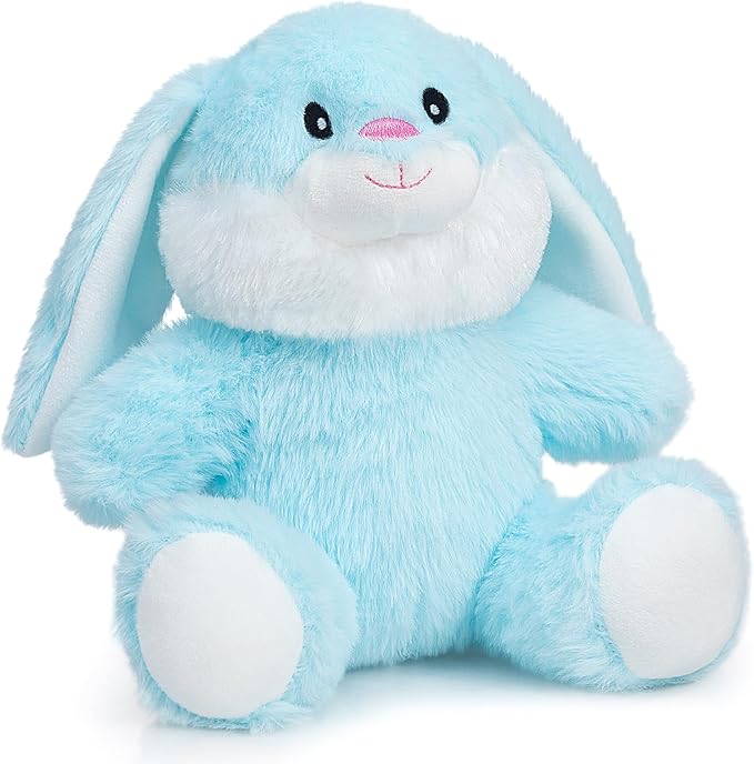 HollyHOME Bunny Stuffed Animal, Easter Bunny Plush Toys, Soft and Cuddly Stuffed Rabbit Easter Gift for Kids Baby Girls 7inch Powder Blue