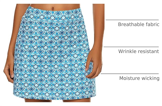 Ekouaer Women's Active Performance Skort Lightweight Skirt for Golf Tennis | Built-in Shorts, A Line, High Waisted, Tummy Control, Pickleball, Running, Workout, Sports, Skorts for Woman