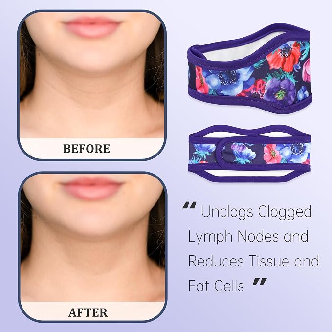 Reusable Castor Oil Pack Wrap for Liver Detox, Castor Oil Wrap for Stomach Less Mess, Elastic Strap Bamboo Cotton Machine Washable Anti Oil Leak 2pcs, Red Flower