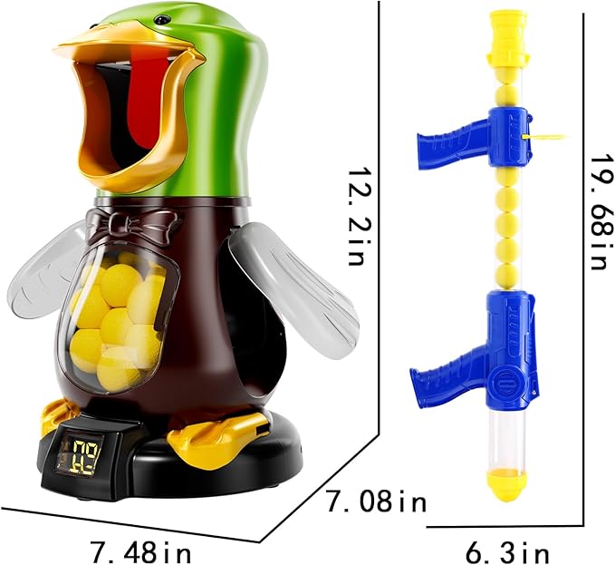 Duck Shooting Toys for Kids 3-5 Years, 2 Packs of Foam Shooting Toy with Movable Shooting Game, Interactive Competition Game Gifts for Boys and Girls Ages 6 7 8 9+ Years Old