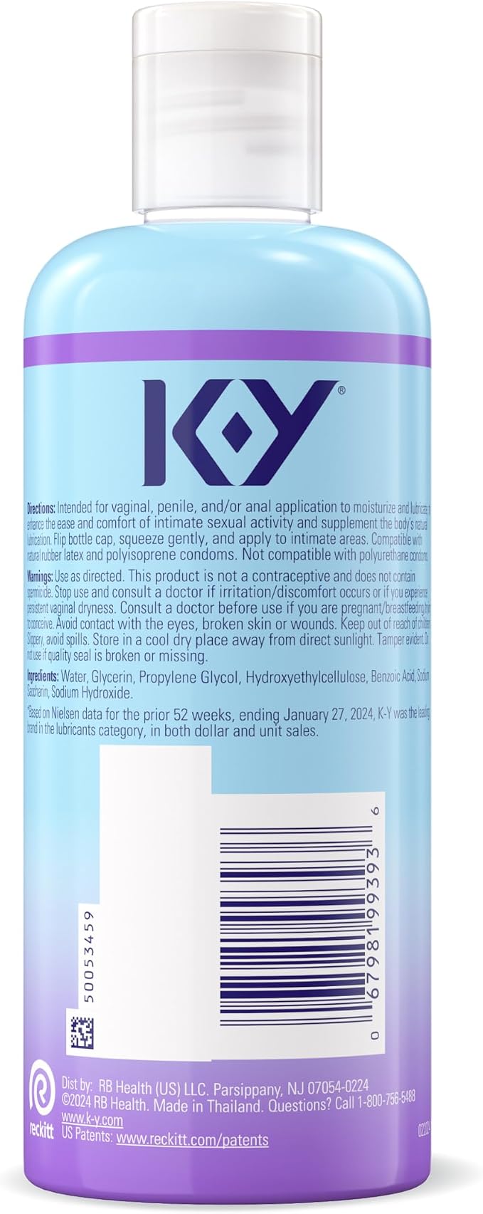 K-Y Ultragel Water Based Lube, Non-Greasy Water Based Personal Lubricant, pH Friendly Lube, Condom Friendly Personal Lube, 8.45 Fl Oz
