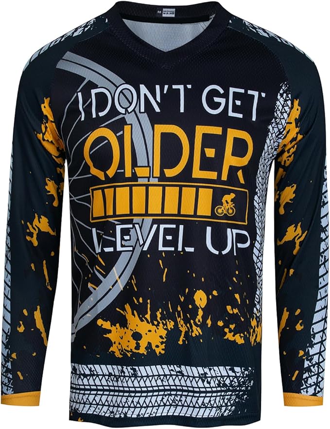 Boy Girl Cycling Jersey Kids Mountain Bike Motocross Long Sleeve Shirt Biking Tops 4-14 Years