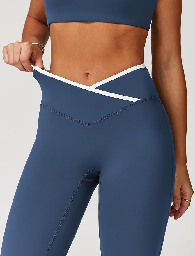 ABOCIW Workout Sets for Women 2 Piece Color Block Strappy Sports Bra High Waist Shorts Gym Yoga Pilates Outfits